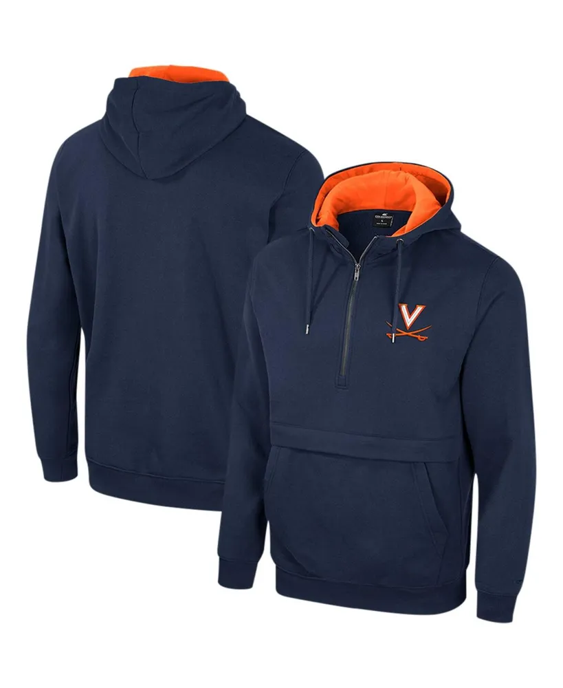 Men's Colosseum Navy Virginia Cavaliers Team Half-Zip Pullover Hoodie