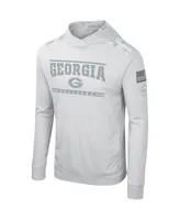 Men's Colosseum Gray Georgia Bulldogs Oht Military-Inspired Appreciation Long Sleeve Hoodie T-shirt