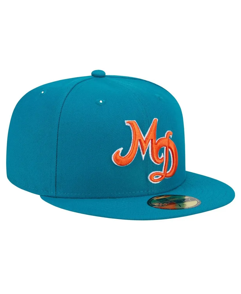Men's New Era Aqua Miami Dolphins City Originals 59FIFTY Fitted Hat