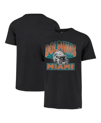 Men's '47 Brand Black Distressed Miami Dolphins Amplify Franklin T-shirt