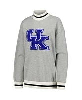 Women's Gameday Couture Ash Kentucky Wildcats It To Win Sporty Mock Neck Pullover Sweatshirt