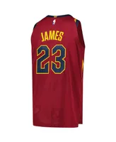 Men's Nike LeBron James Wine Cleveland Cavaliers Authentic Player Jersey - Icon Edition