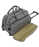 World Traveler Hounds tooth 21-Inch Carry-On Rolling Duffel Bag