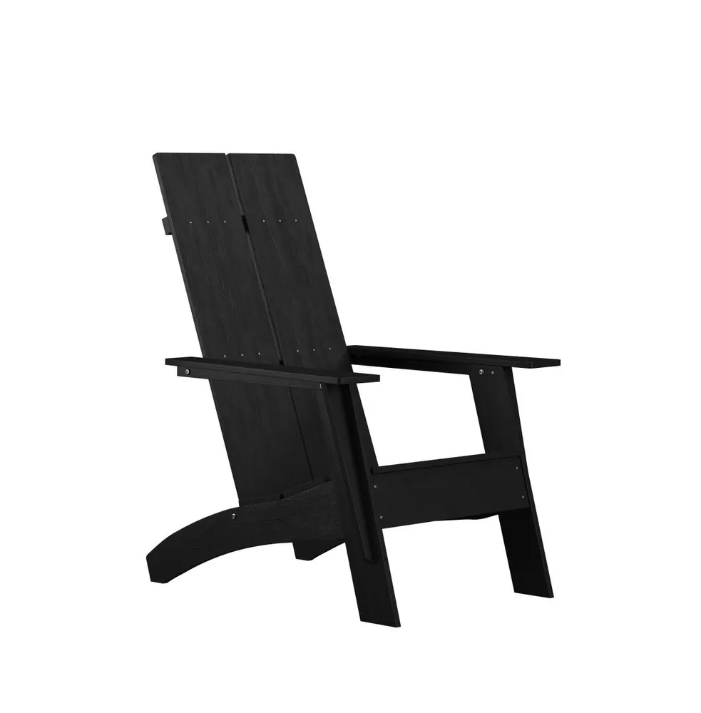 Piedmont Modern 2 Slat Back All-Weather Poly Resin Wood Adirondack Chair