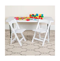 Kids Folding Chairs With Padded Seats | Set Of 2 Resin Folding Chair With Vinyl Padded Seat For Kids