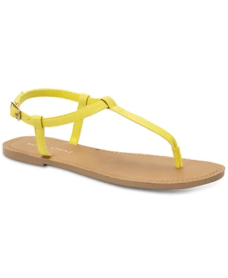 Sun + Stone Women's Krisleyy T Strap Thong Flat Sandals, Created for Macy's