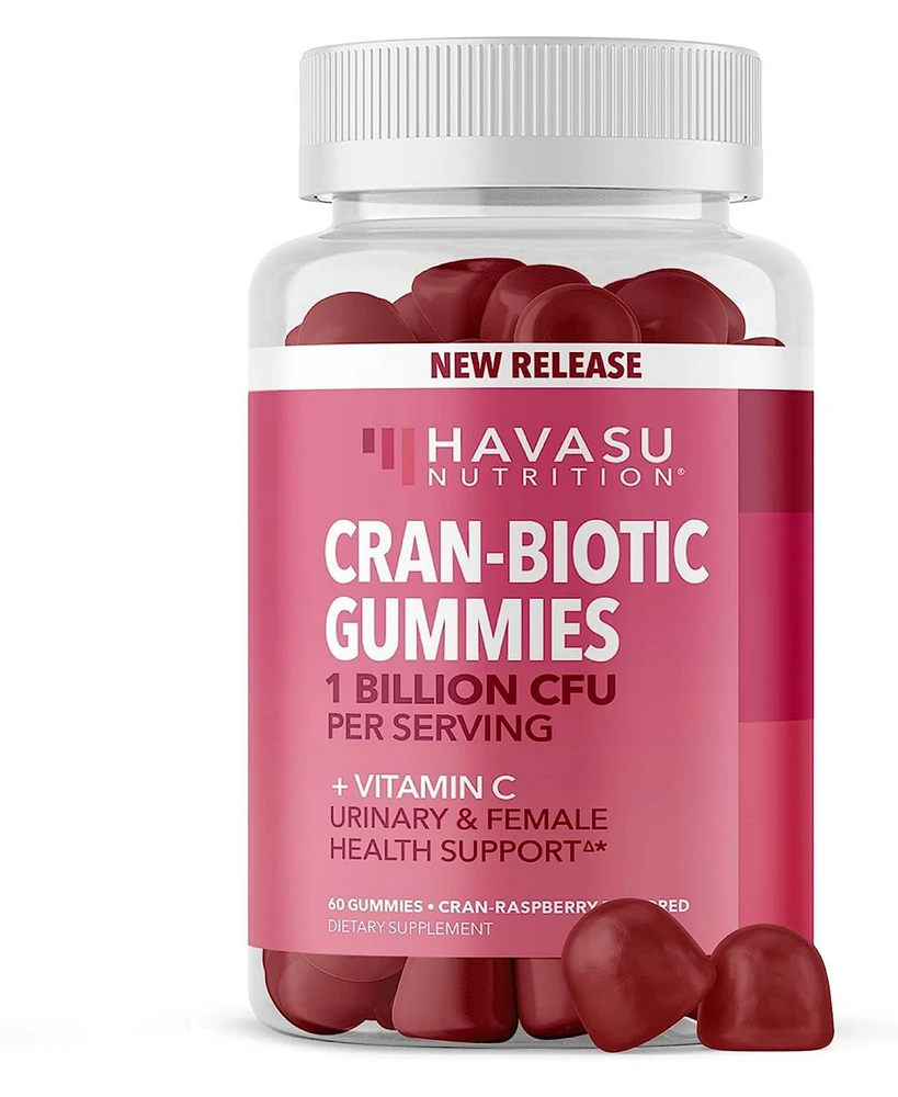 Cranberry Supplement Probiotic Chewable Gummies | Probiotics for Women with 1 Billion Cfu Gut Health Supplements | Immune Health, Vaginal Health, and