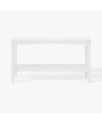 55" Outdoor Patio Hdpe Adirondack 2-Tier Shelf Console Table