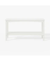 55" Outdoor Patio Hdpe Adirondack 2-Tier Shelf Console Table