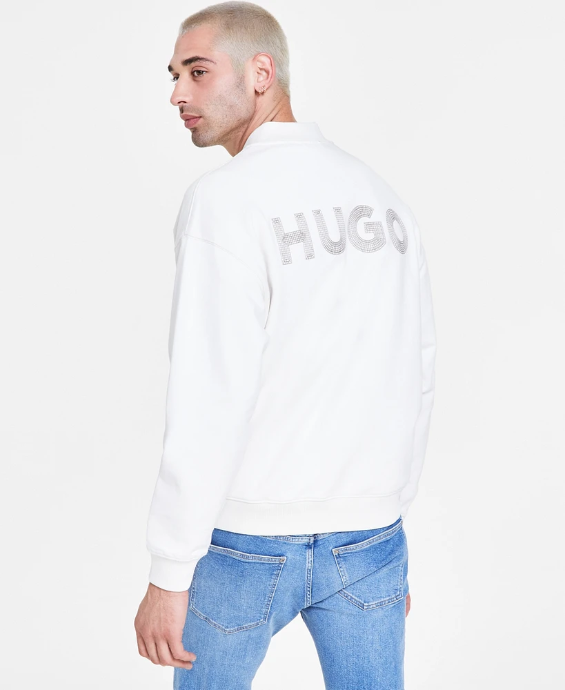 Hugo by Boss Men's Oversized French Terry Logo Jacket