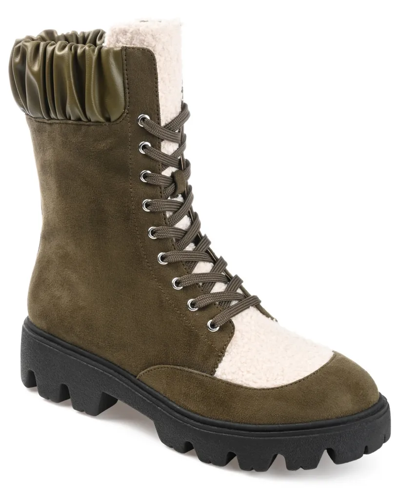 Journee Collection Women's Elinor Lace Up Lug Booties