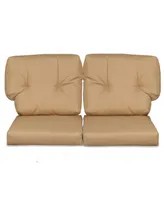 Aoodor Deep Seating Outdoor Loveseat Cushion Set with Back Cushion Set of 2