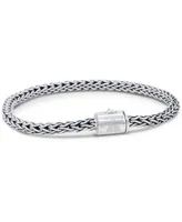 Devata Dragon Bone Round 4mm Chain Bracelet Sterling Silver