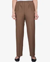 Alfred Dunner Women's Classic Textured Proportioned Medium Pant