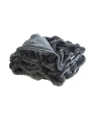 Cozy Tyme Arman die Stitched Throw Blanket 50"x60"