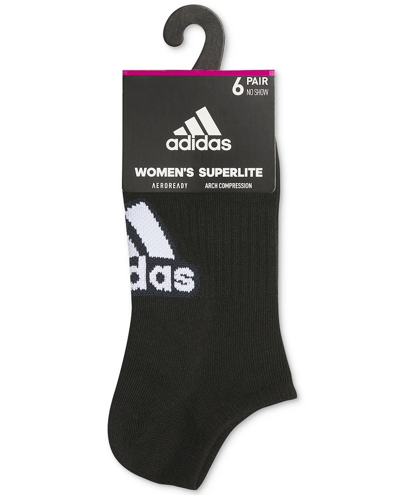 adidas Women's 6-Pk. Superlite Classic No Show Socks