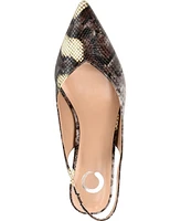 Journee Collection Women's Mikoa Slingback Pointed Toe Kitten Heels