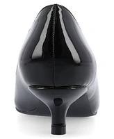 Journee Collection Women's Lutana Wide Width Pointed Toe Kitten Heel Pumps