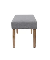 Boss Office Products 17.5" Polyester Linen Hospitality Bench