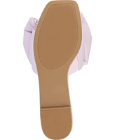 Journee Collection Women's Fayre Oversized Bow Flat Sandals