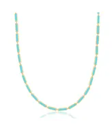 The Lovery Turquoise Bar Necklace 14K Gold