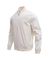 Men's Pro Standard Cream New York Jets Neutral Full-Zip Jacket