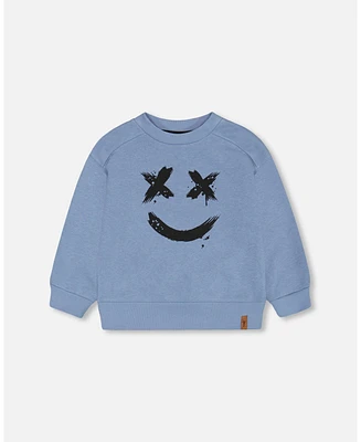 Boy French Terry Sweatshirt Faded Blue - Toddler|Child