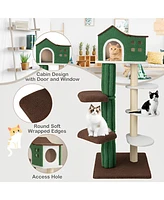 Multi-level Cat Tree with Condo and Anti-tipping Device