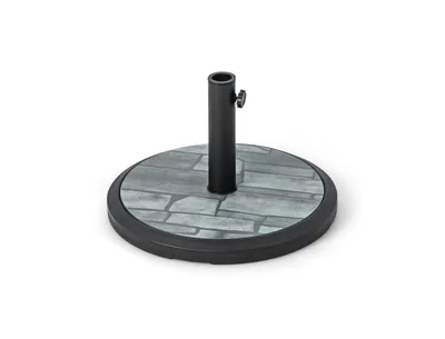 35lbs Umbrella Base with Built-in Cement - Black