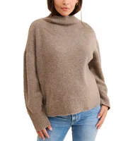 Emilia George Maternity Mock-Neck Crystal Sweater