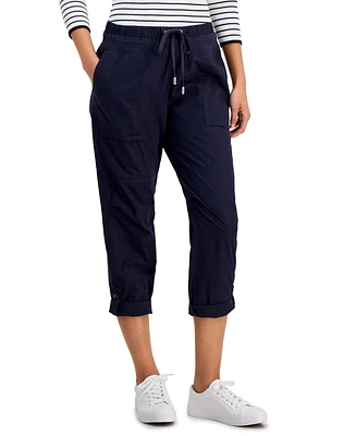 Nautica Jeans Women's Cotton Roll-Tab Utility Pants