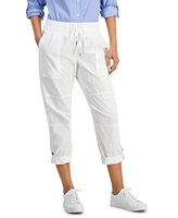 Nautica Jeans Women's Cotton Roll-Tab Utility Pants