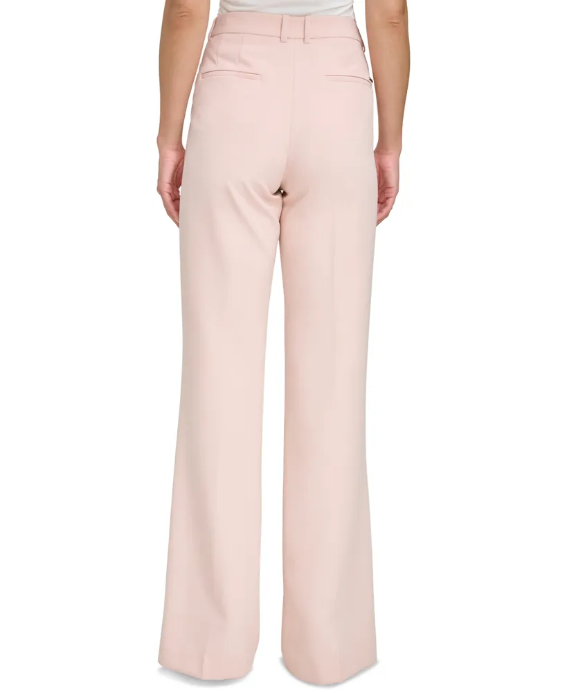 Dkny Petite Front Seamed Wide-Leg Pants