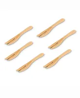 Hic Kitchen Maison Du Fromage 19-Piece Burnished Bamboo Charcuterie Rectangular Cheese Board and Tools Set