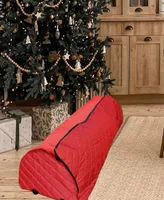 Northlight Quilted Rolling Artificial Christmas Tree Storage Bag for Trees Up to 9'