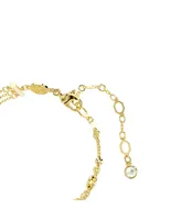 Swarovski Round Cut, White, Gold-Tone Imber Wide Bracelet