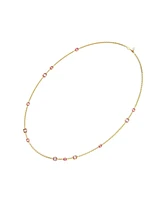 Swarovski Round Cut, Pink, Gold-Tone Imber Strand Necklace