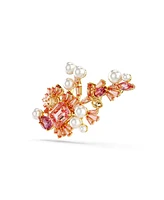 Swarovski Mixed Cuts, Flower, Pink, Gold-Tone Gema Brooch