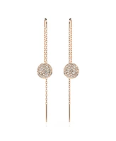 Swarovski White, Rhodium Plated or Rose-Gold Tone Meteora Drop Earrings