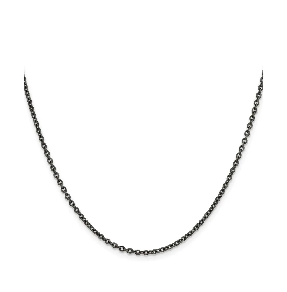 Chisel Stainless Steel Oxidized Cable Chain Necklace