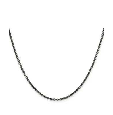 Chisel Stainless Steel Oxidized Cable Chain Necklace