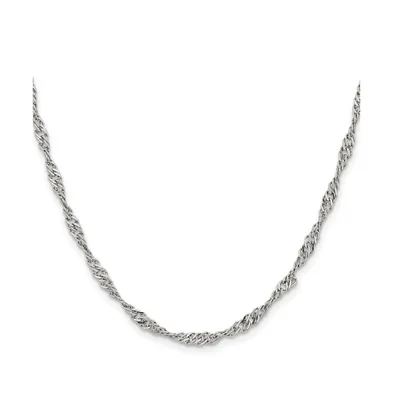 Chisel Stainless Steel Polished 3mm Singapore Chain Necklace