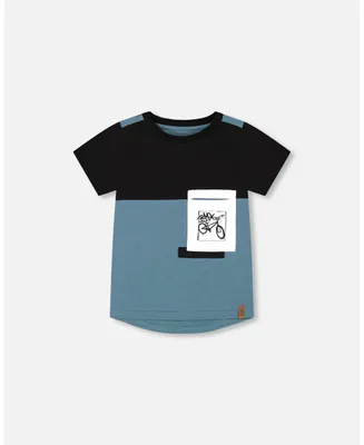 Boy Color block T-Shirt Black