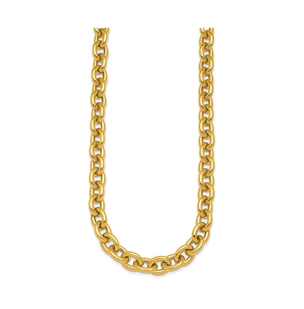 18k Yellow Gold Open Link Cable Necklace