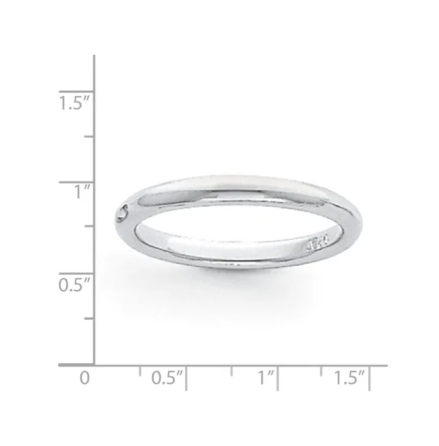 Mens 14K White Gold 6MM Light Comfort-Fit Wedding Band - JCPenney