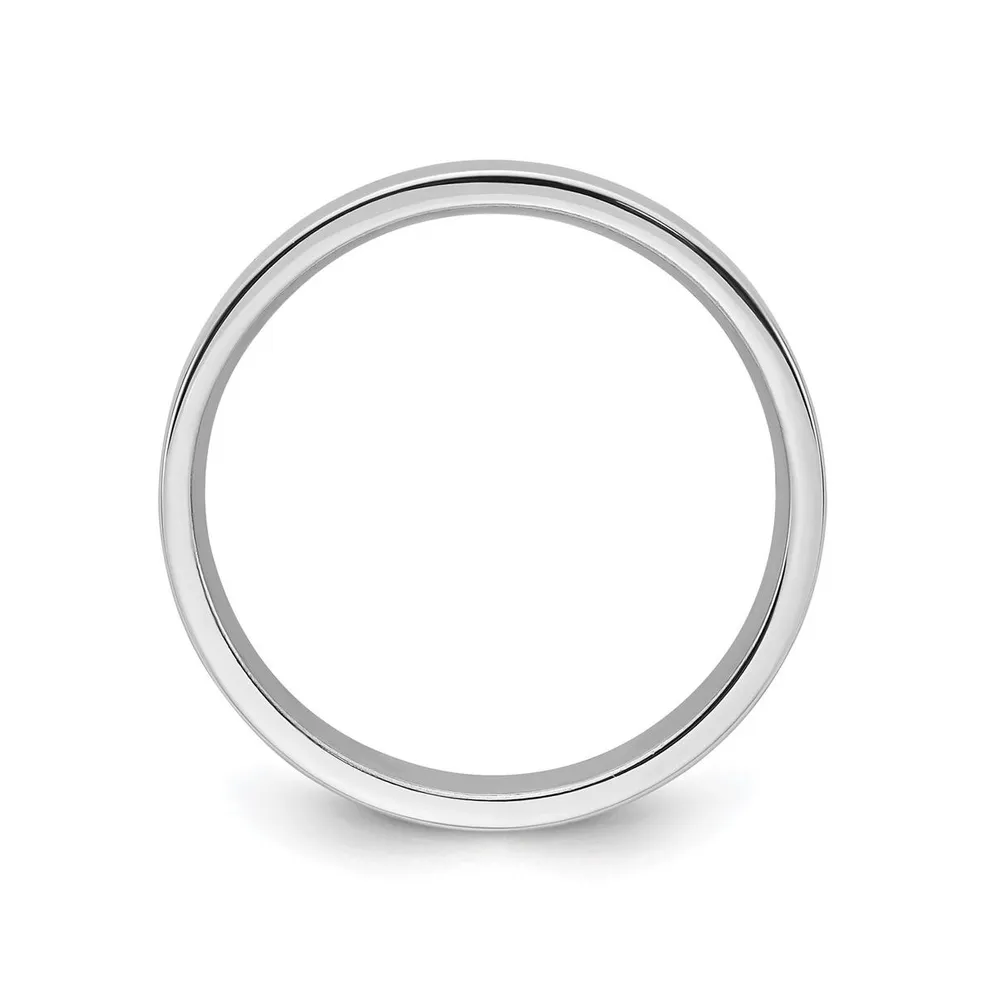 Platinum Polished Flat Wedding Band Ring