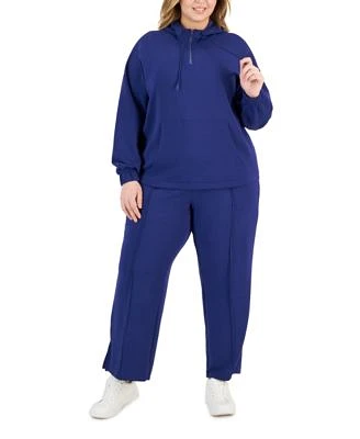 Id Ideology Plus Size Quarter Zip Top Wide Leg Pants Created For Macys