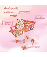 The New York Doll Collection Toy Shopping Cart Floral