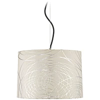 Brushed Nickel Pendant Light 16" Wide Modern Abstract Silver Circles Off