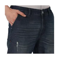 Campus Sutra Men's Dark-Wash Carrot Fit Denim Jeans
